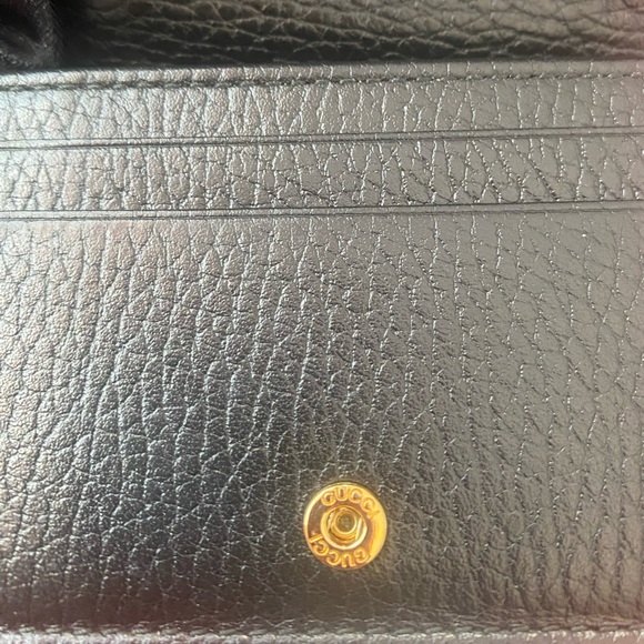 Gucci Black Petite Marmont Flap Leather Card Case Wallet 1000 Nero, Box, Dustbag - Picture 15 of 16